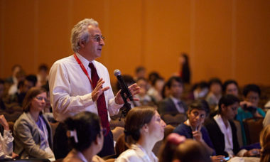 ISUOG2018 Ahmet Baschat asking a question.jpg