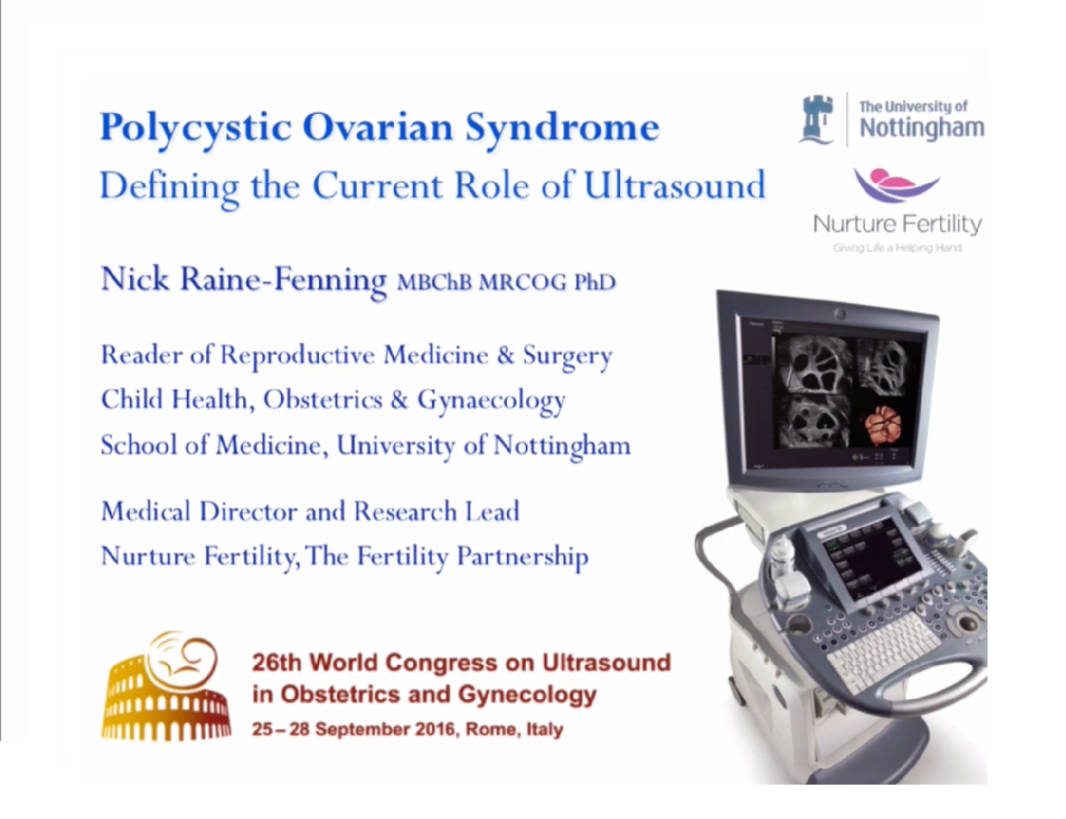 What role does ultrasound now play in the diagnosis of PCOS and how do